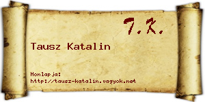 Tausz Katalin névjegykártya