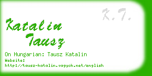 katalin tausz business card